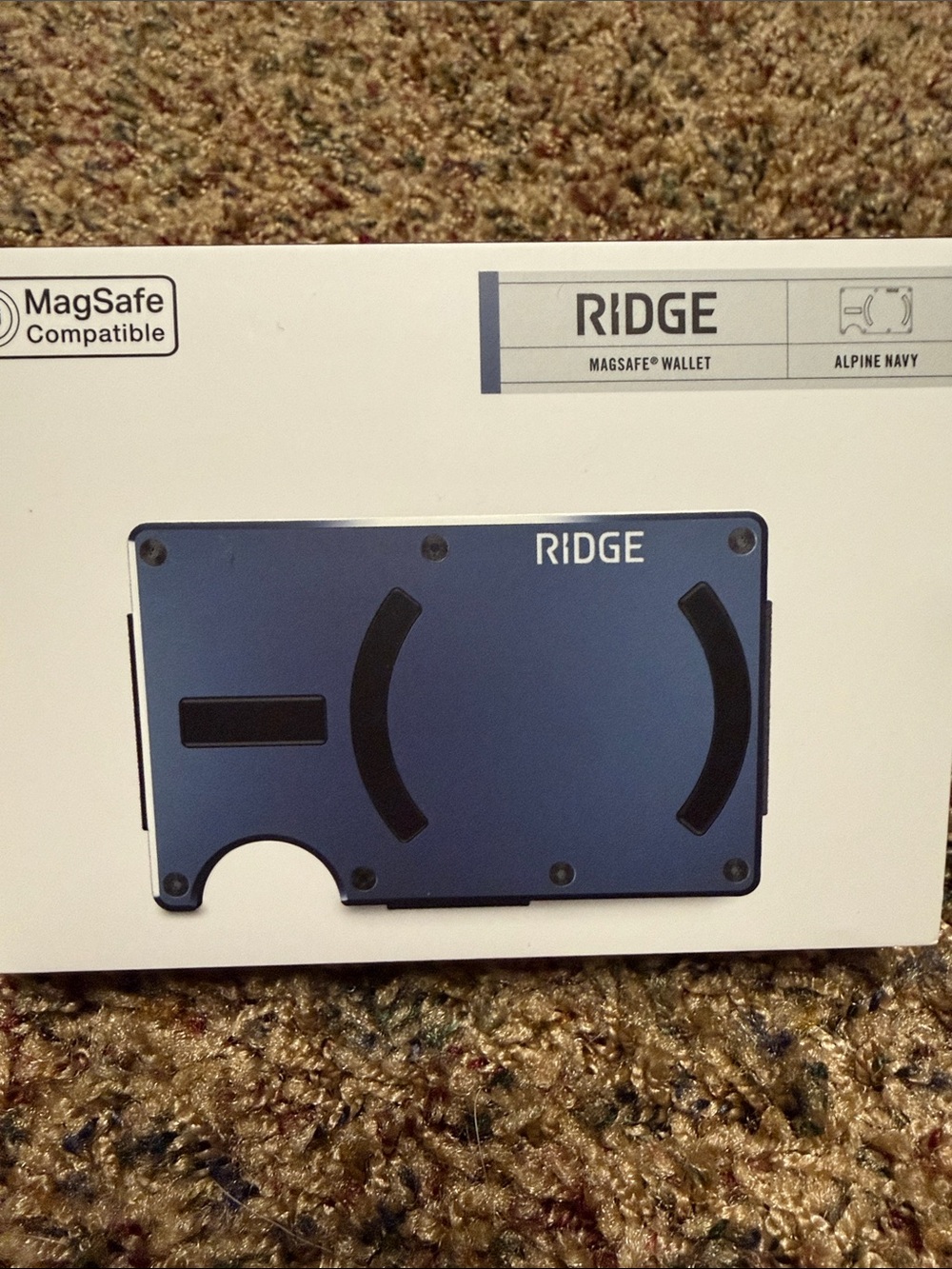 Ridge Alpine Navy MagSafe Compatible Wallet - Men's Card & Key Holder